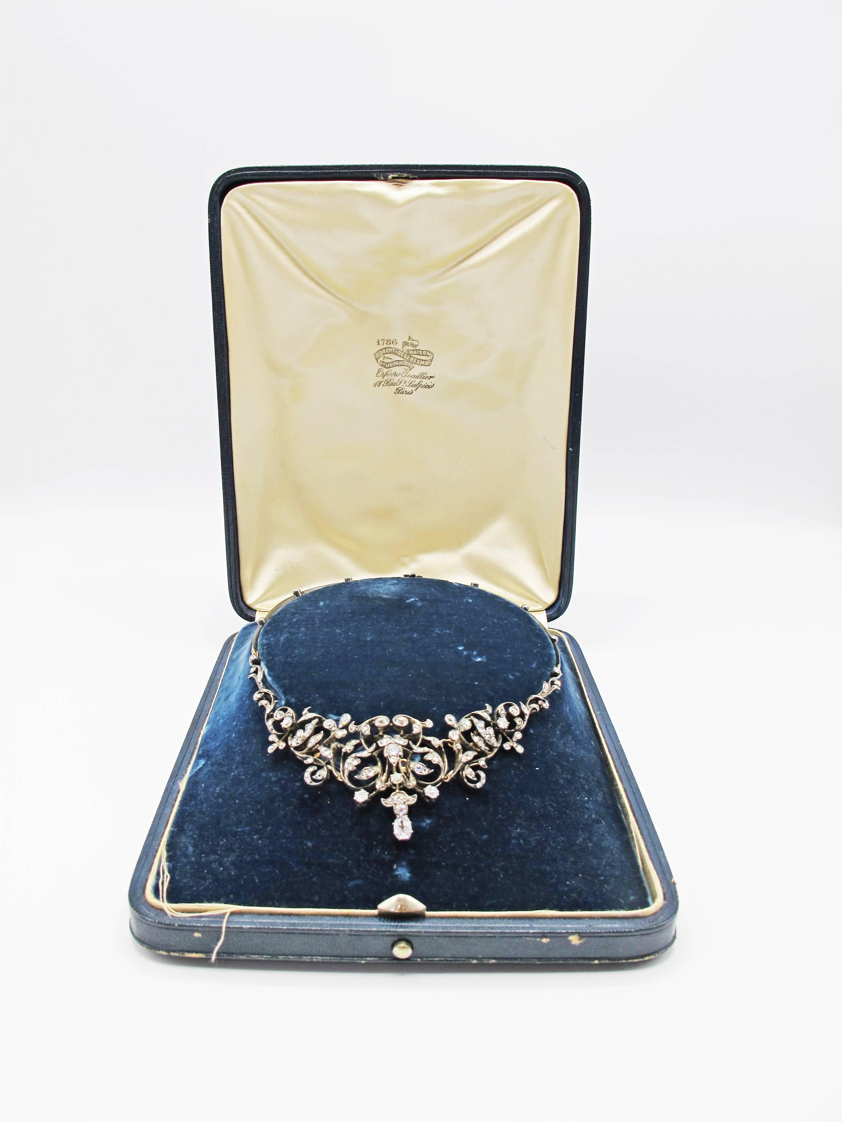 French Princely Family Collection Antique Diamond Tiara Convert ...