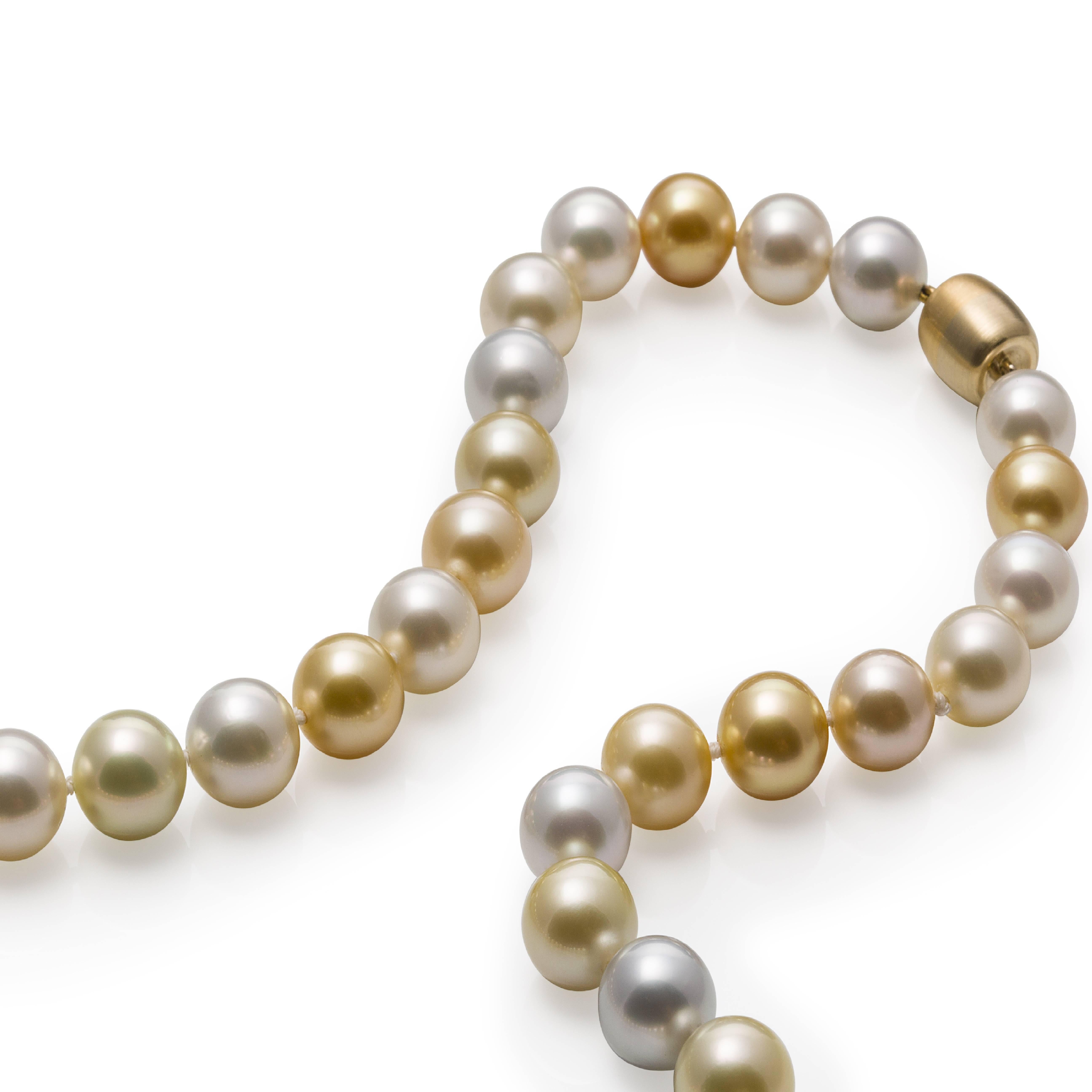 Lust Pearls South Sea Pearl Strand Yellow Gold Clasp In New Condition For Sale In Broome, Western Australia