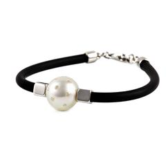 Lust Jazz Bracelet South Sea Pearl 0.15 Carat Brilliant Cut White Diamonds