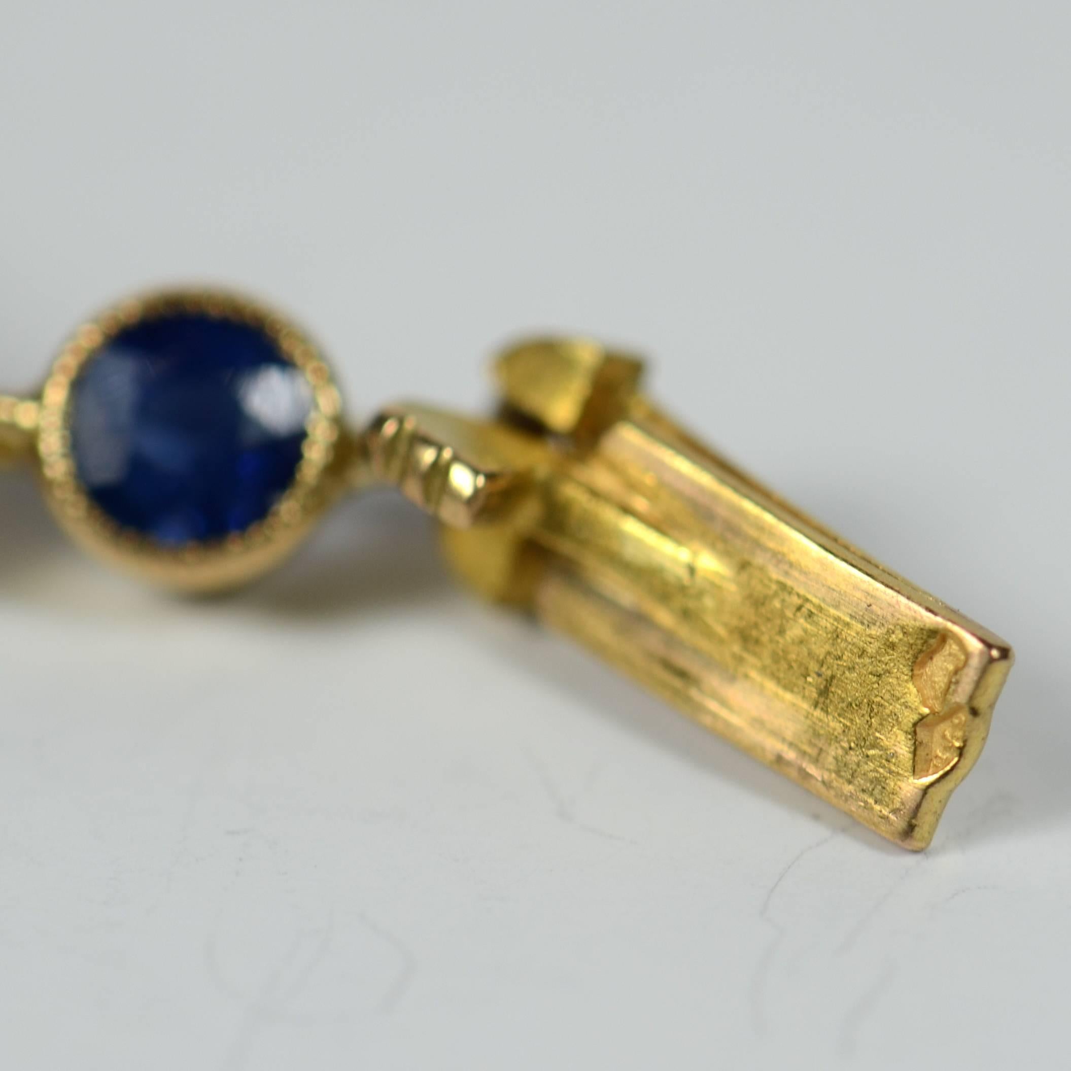 French Art Nouveau Sapphire Gold Bracelet, circa 1900 1