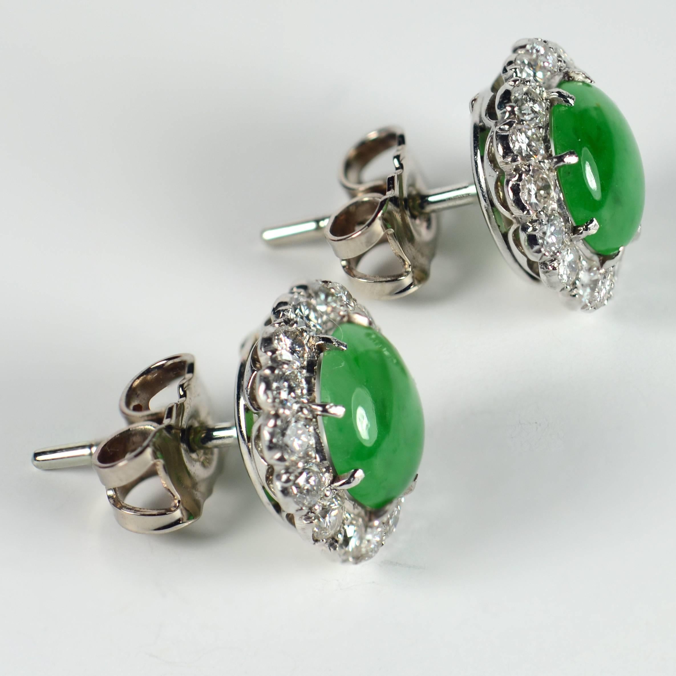 jade and diamond earrings