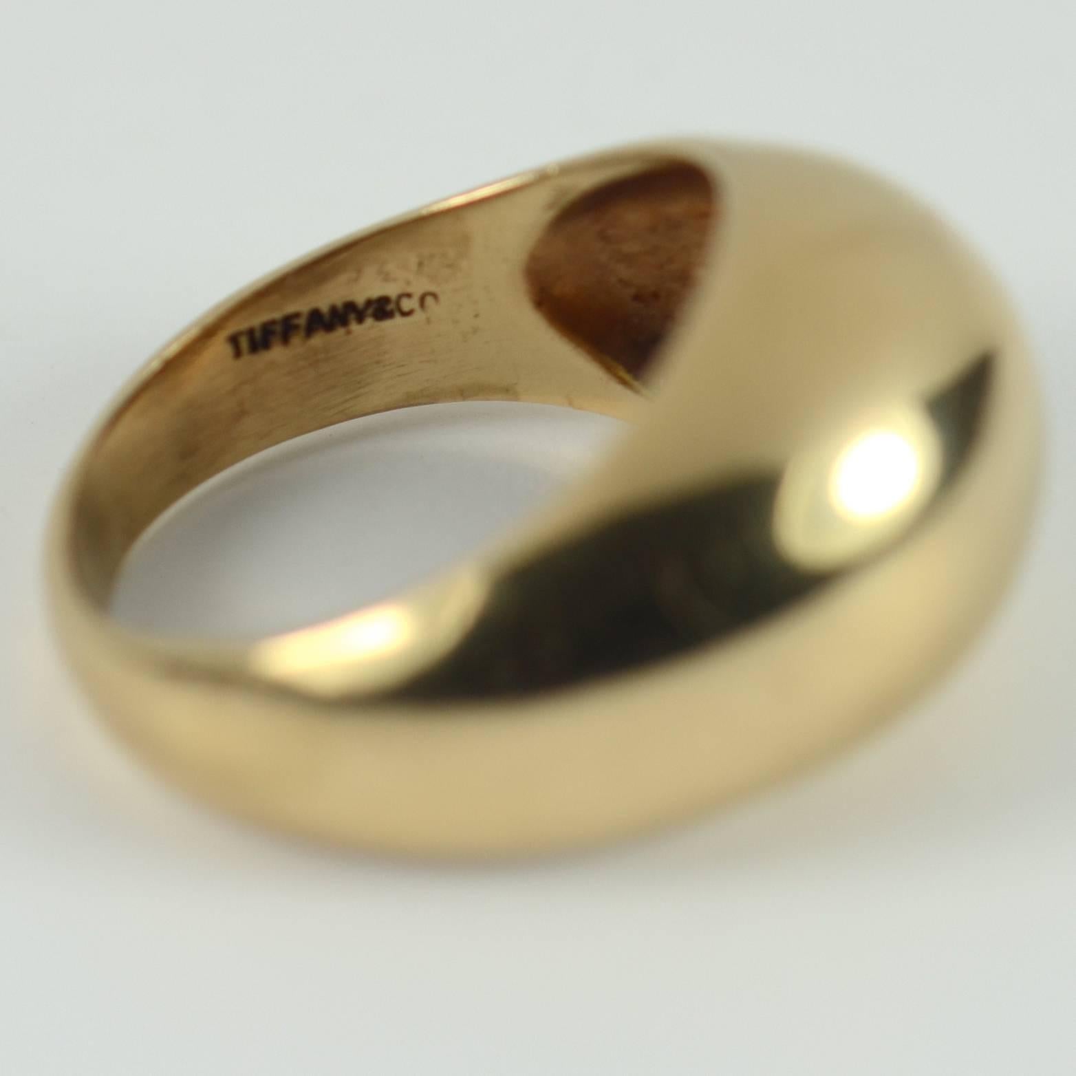 Tiffany & Co. Retro Gold Dome Ring In Good Condition In London, GB