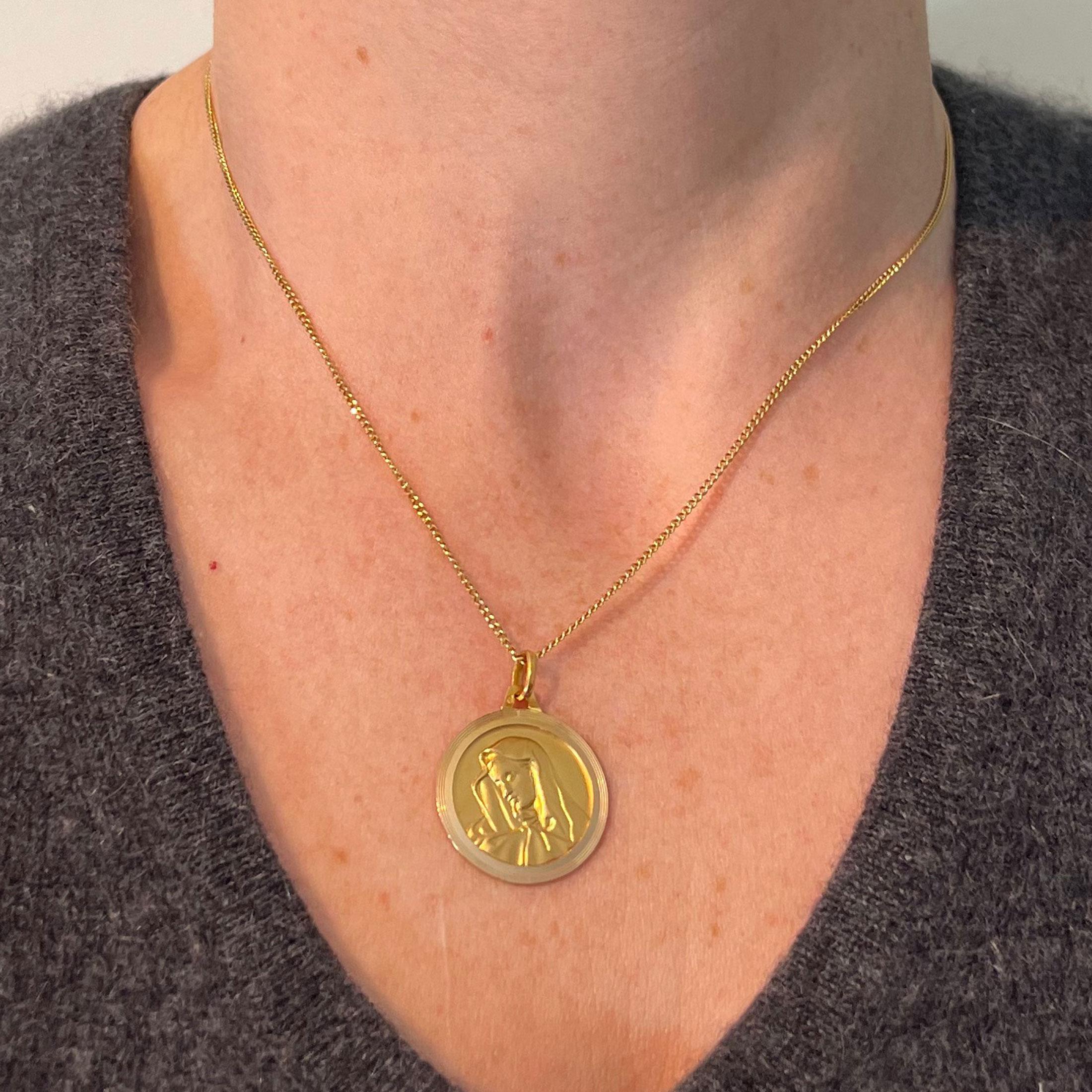 virgin mary medallion