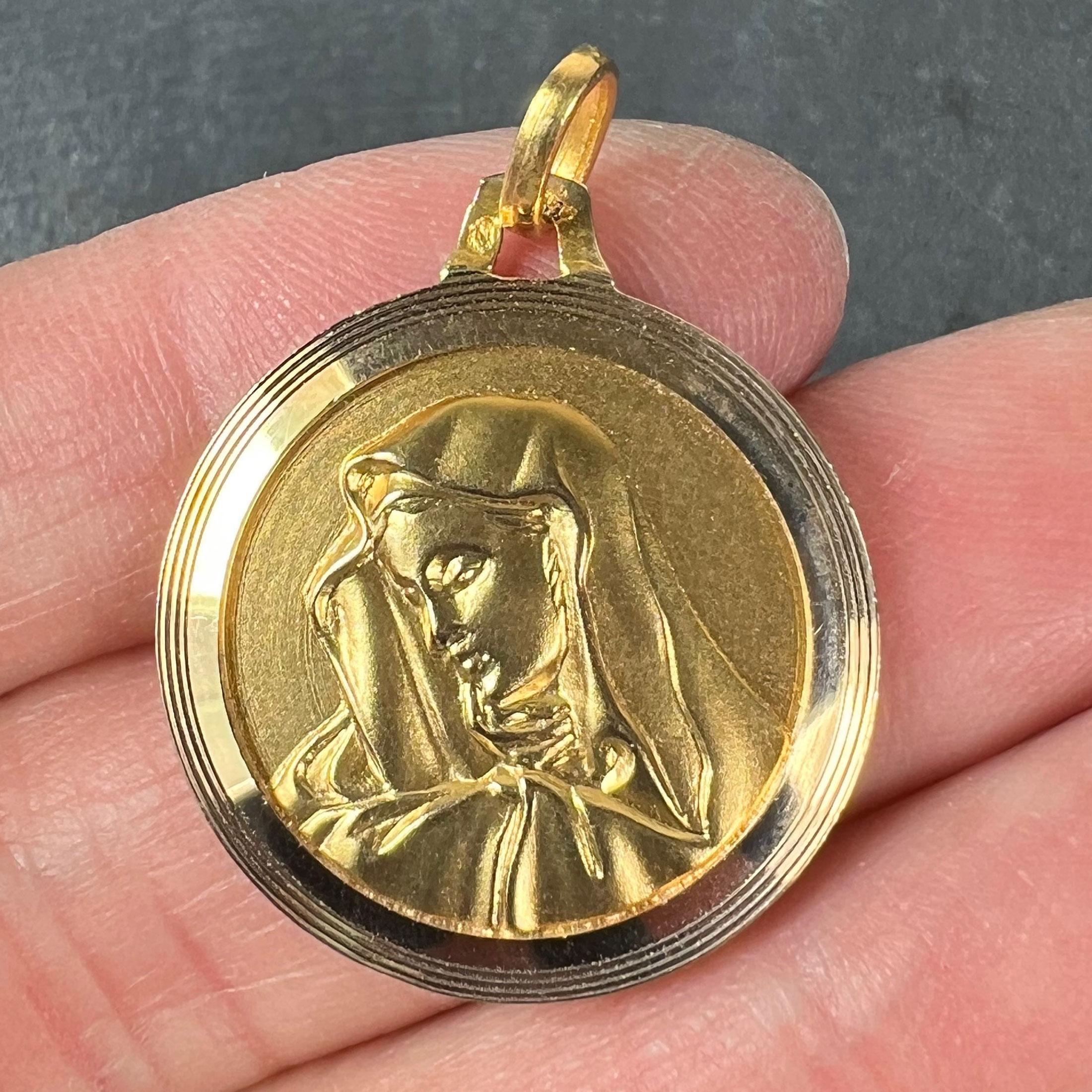 mother mary pendant gold