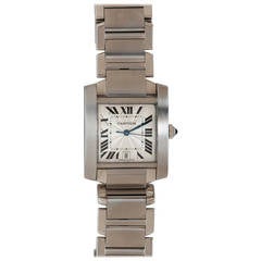 Cartier Stainless Steel Tank Francaise Automatic Wristwatch with Date circa 2005