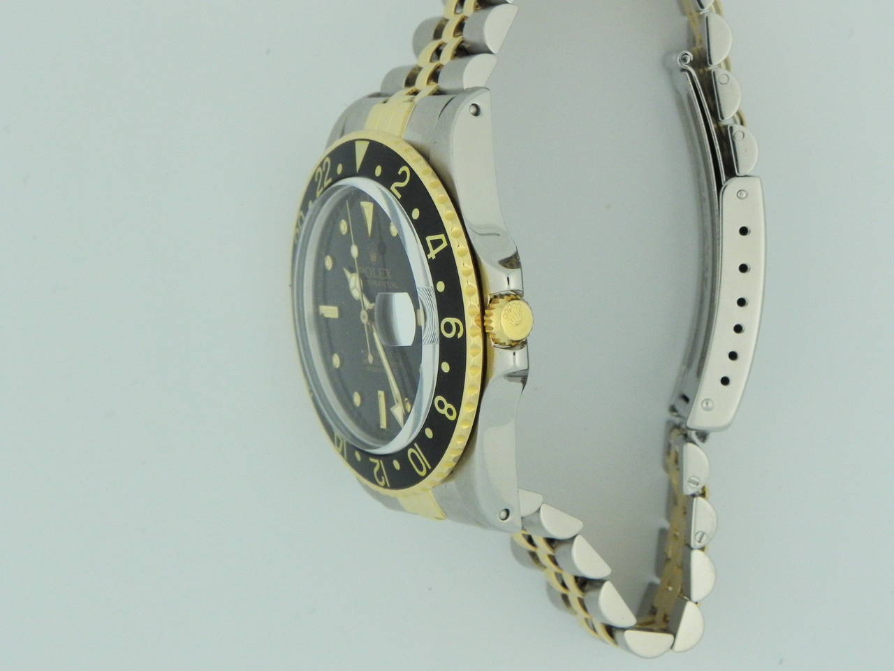 Rolex Stainless Steel and Yellow Gold GMT-Master Wristwatch circa 1987