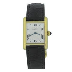 Cartier Gold Must De Cartier Tank Quartz Wristwatch circa 1998