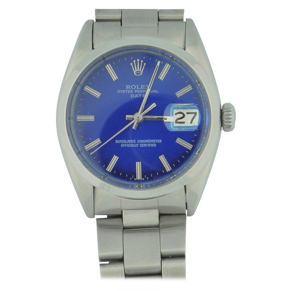 Rolex Stainless Steel Oyster Perpetual Date Automatic Wristwatch Ref 1500