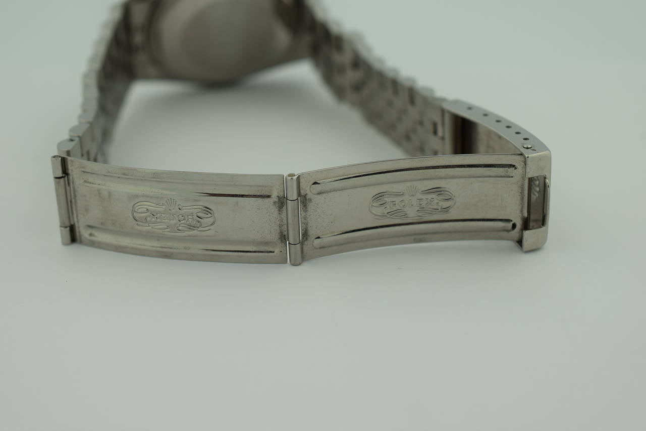 Rolex Stainless Steel Gold Bezel Oyster Perpetual DateJust Wristwatch Ref 1601 2