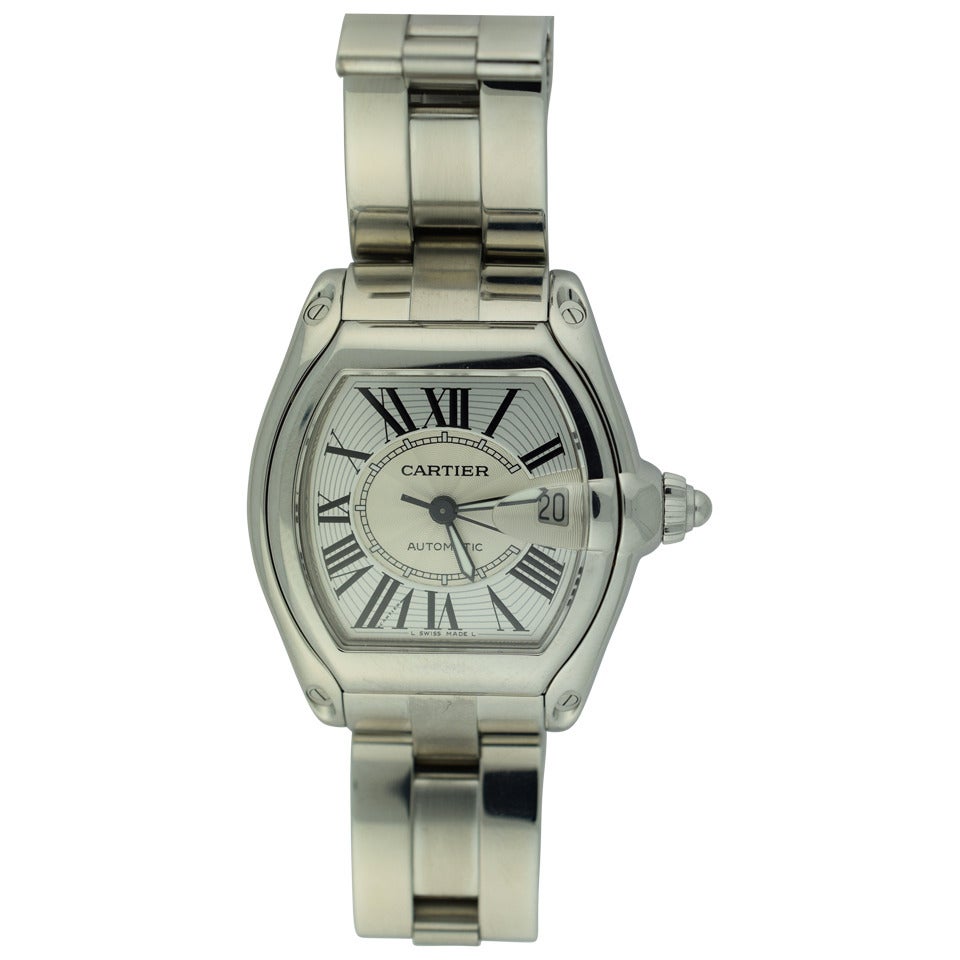 Cartier Stainless Steel Roadster Wristwatch Ref W62025V3