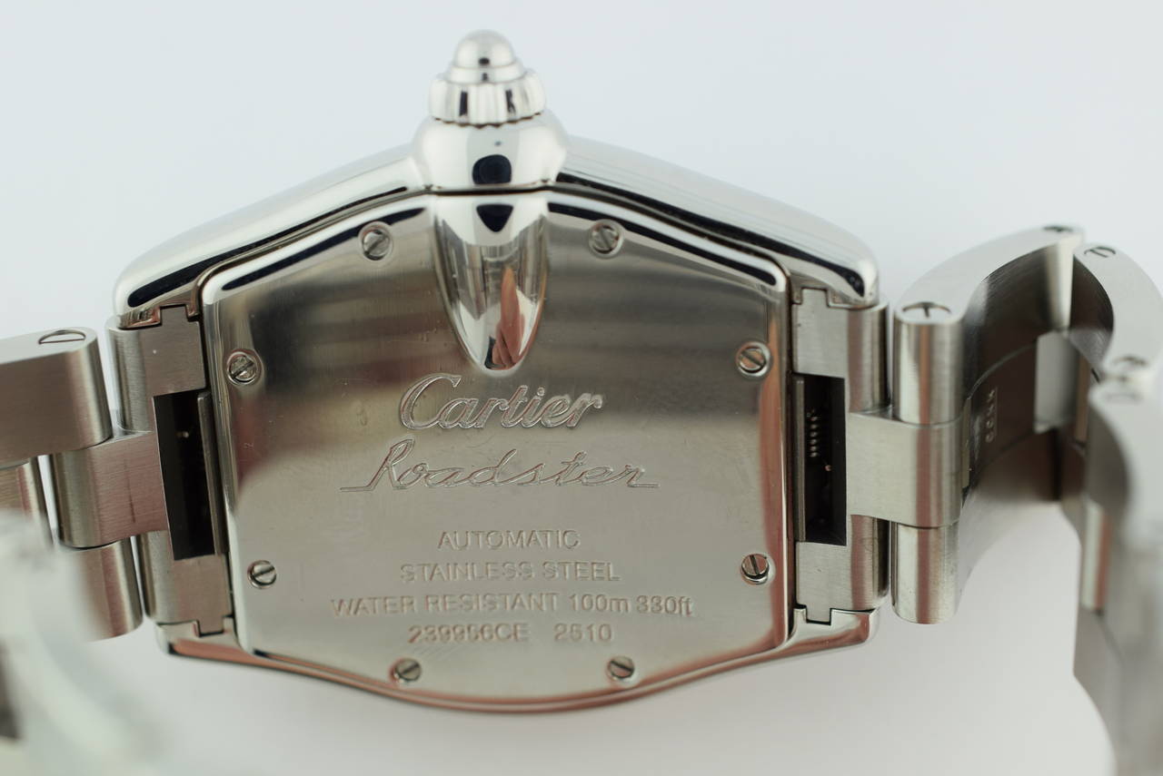 Cartier Stainless Steel Roadster Wristwatch Ref W62025V3 In Excellent Condition In New York, NY