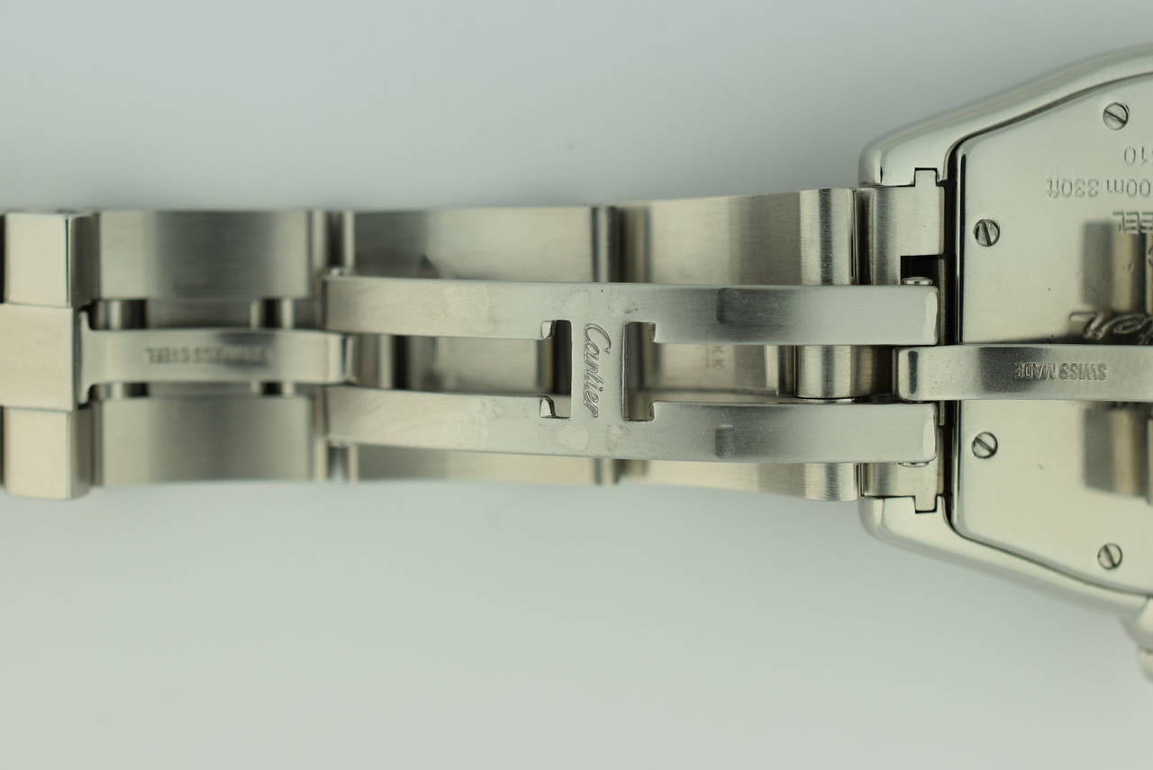 Cartier Stainless Steel Roadster Wristwatch Ref W62025V3 3