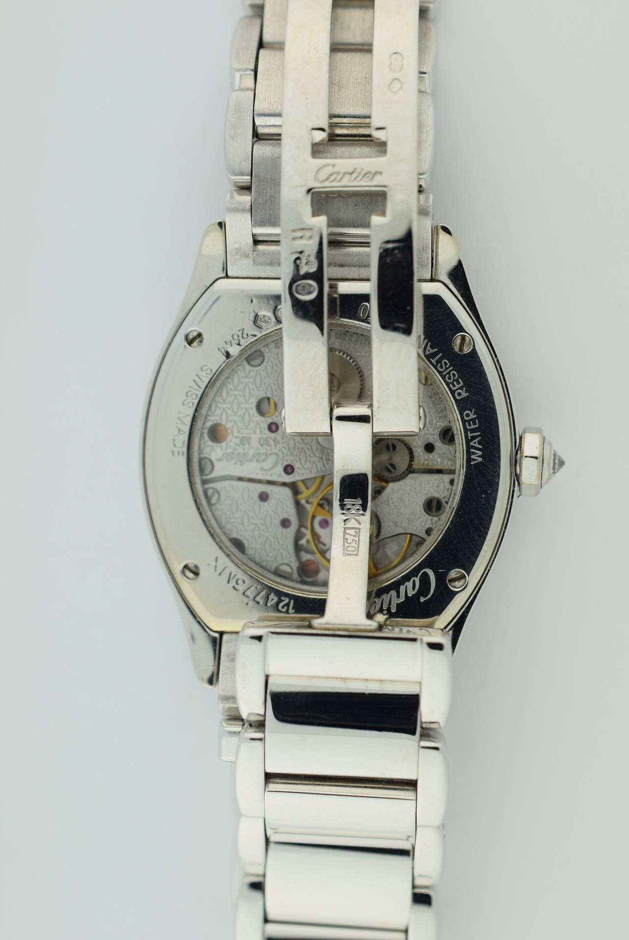 Cartier Lady's White Gold Tortue With Diamond Bezel Quartz Wristwatch 5