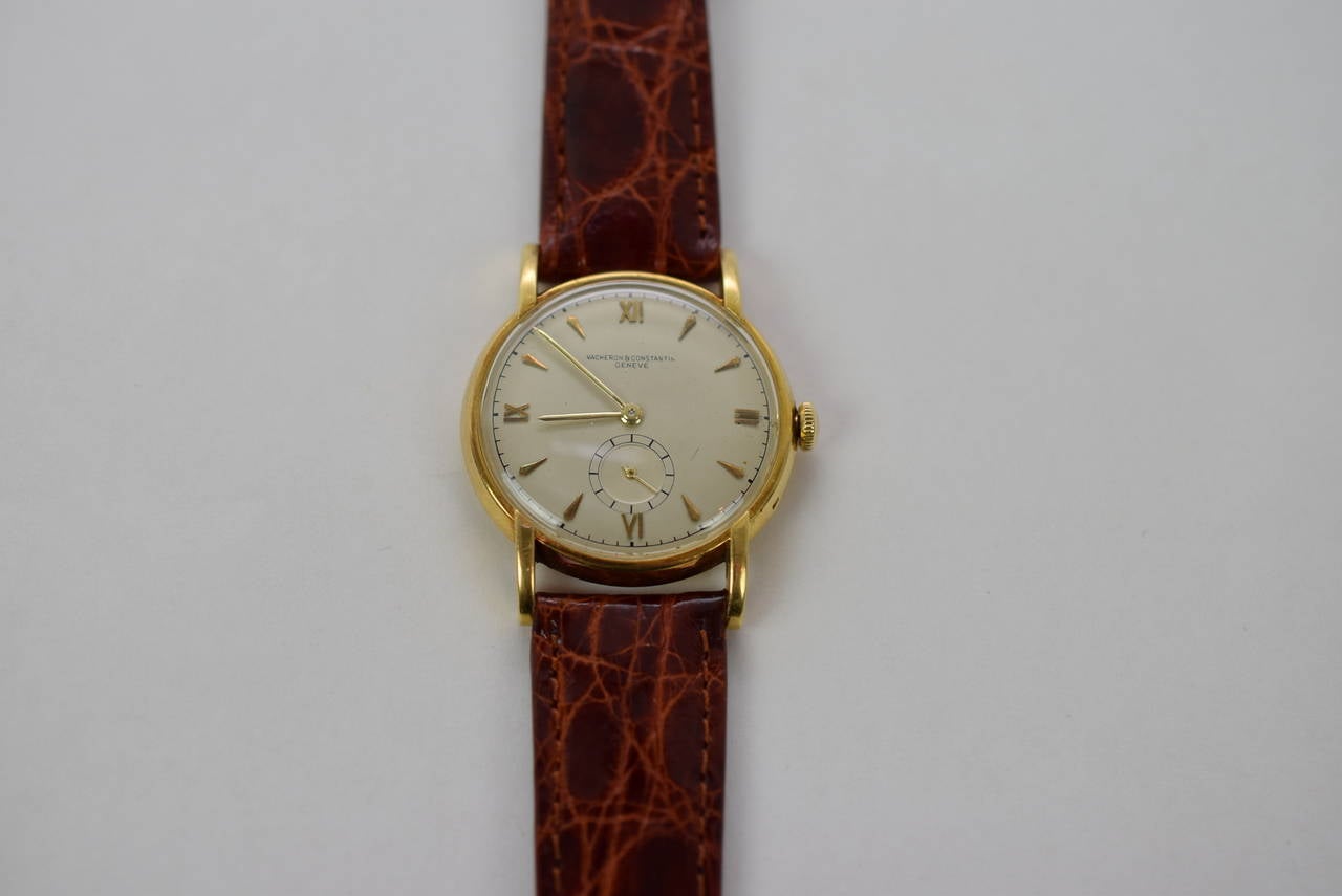 Vacheron Constantin Yellow Gold Manual Wind Wristwatch In Excellent Condition In New York, NY