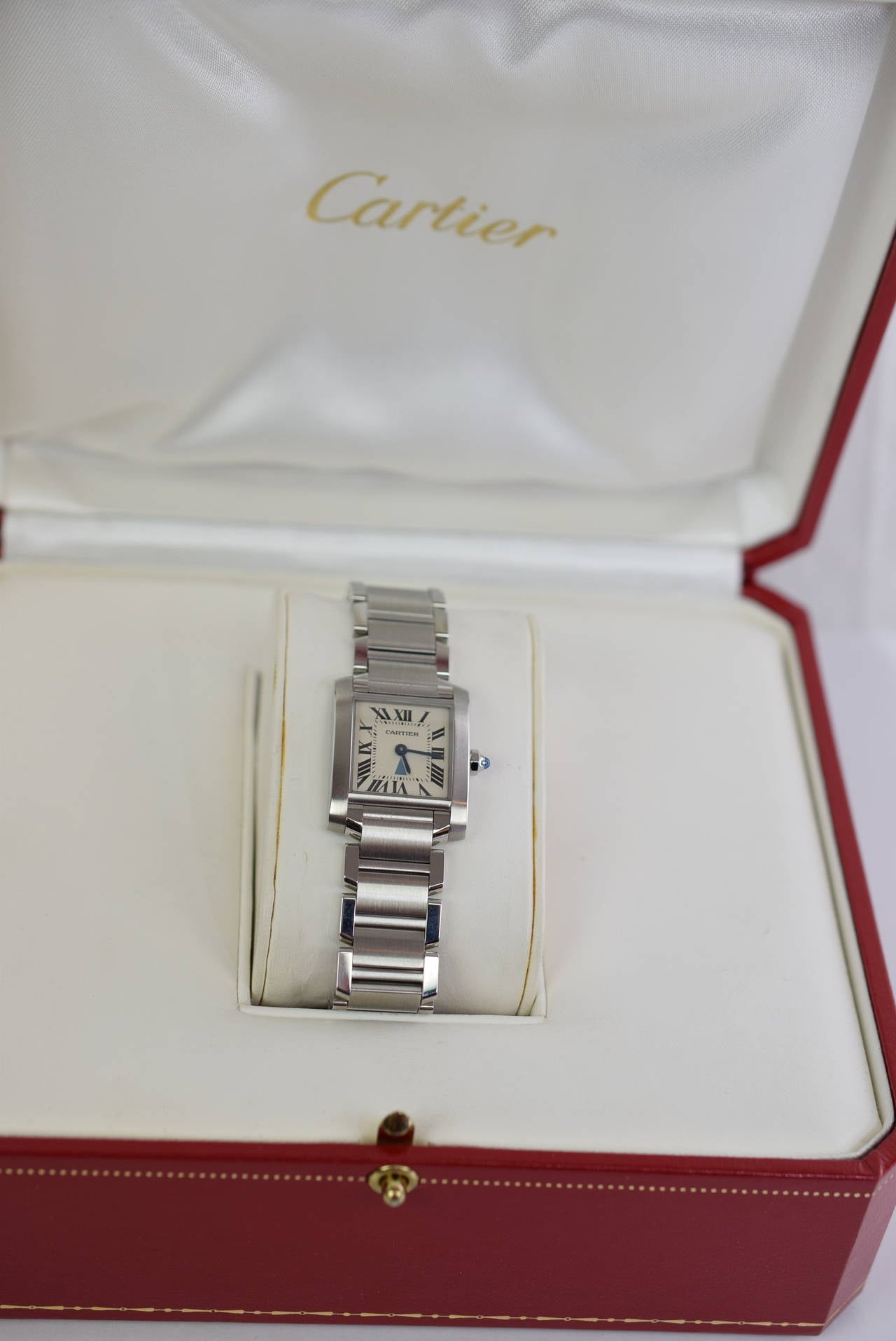 Cartier Tank Francaise Stainless Steel Quartz Ladys Watch .Circa :2007-2010 .
Excellent Condition and 