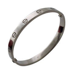 Cartier White Gold Love Bracelet.18 Size Cartier White Gold Love Bracelet.18 Size