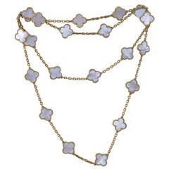 Van Cleef & Arpels Alhambra 20 Motif Mother-of-Pearl Gold Necklace