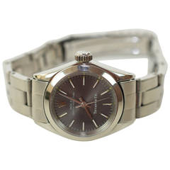 Rolex Lady's Stainless Steel Tiffany & Co. Automatic Wristwatch Ref  6618