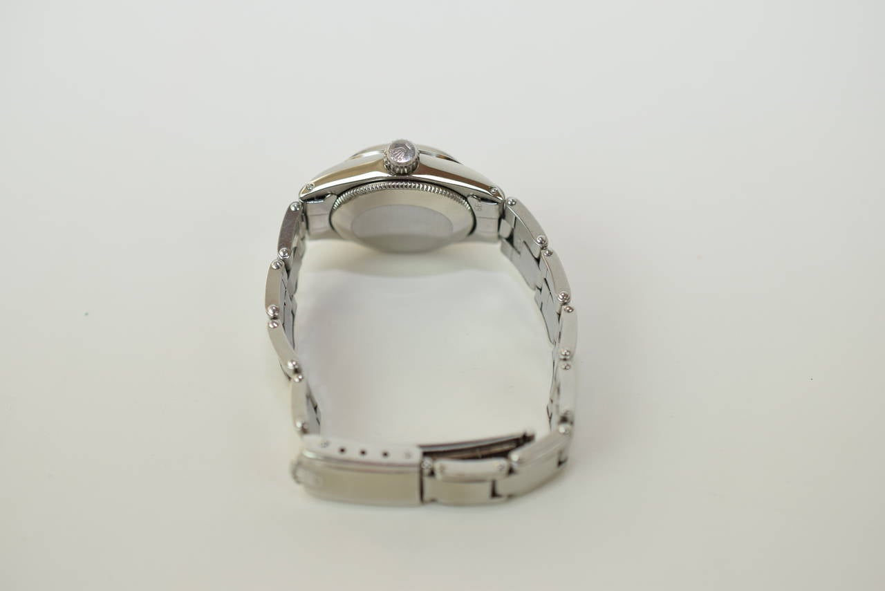 Women's Rolex Lady's Stainless Steel Tiffany & Co. Automatic Wristwatch Ref  6618