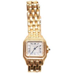 Cartier Lady
s Yellow Gold Panther Quartz Wristwatch
