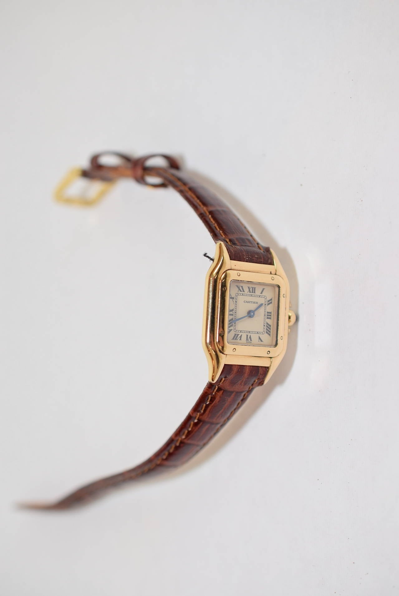 Cartier Lady's Yellow Gold Santos Quartz Wristwatch 2