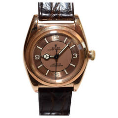 Rolex Rose Gold Oyster Perpetual "Bubble Back" Automatic Wristwatch