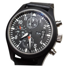 IWC Ceramic Top Gun Navy Pilot's Automatic Chronograph Wristwatch