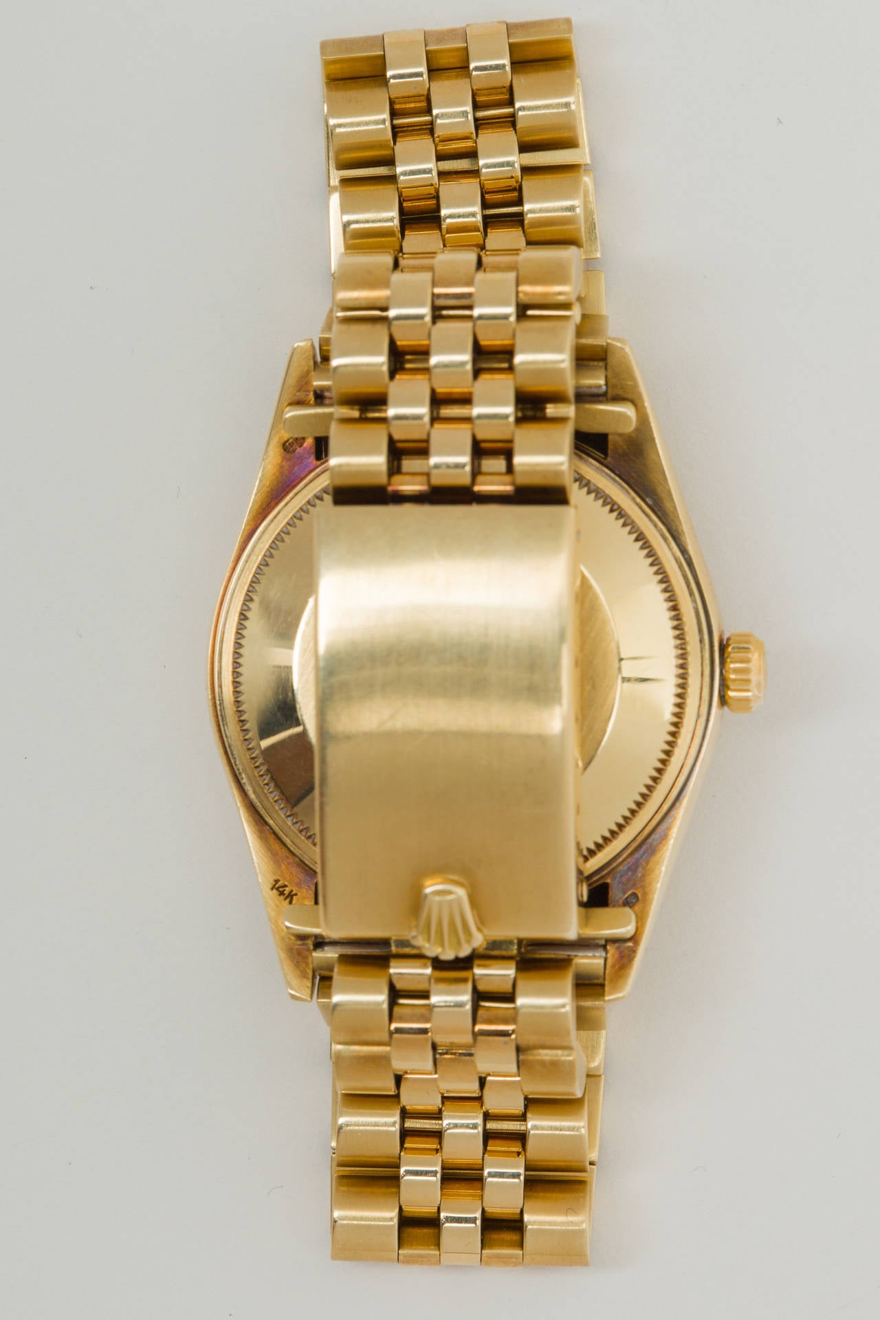 Rolex Yellow Gold Oyster Perpetual Date Wristwatch Ref 15007 circa 1980