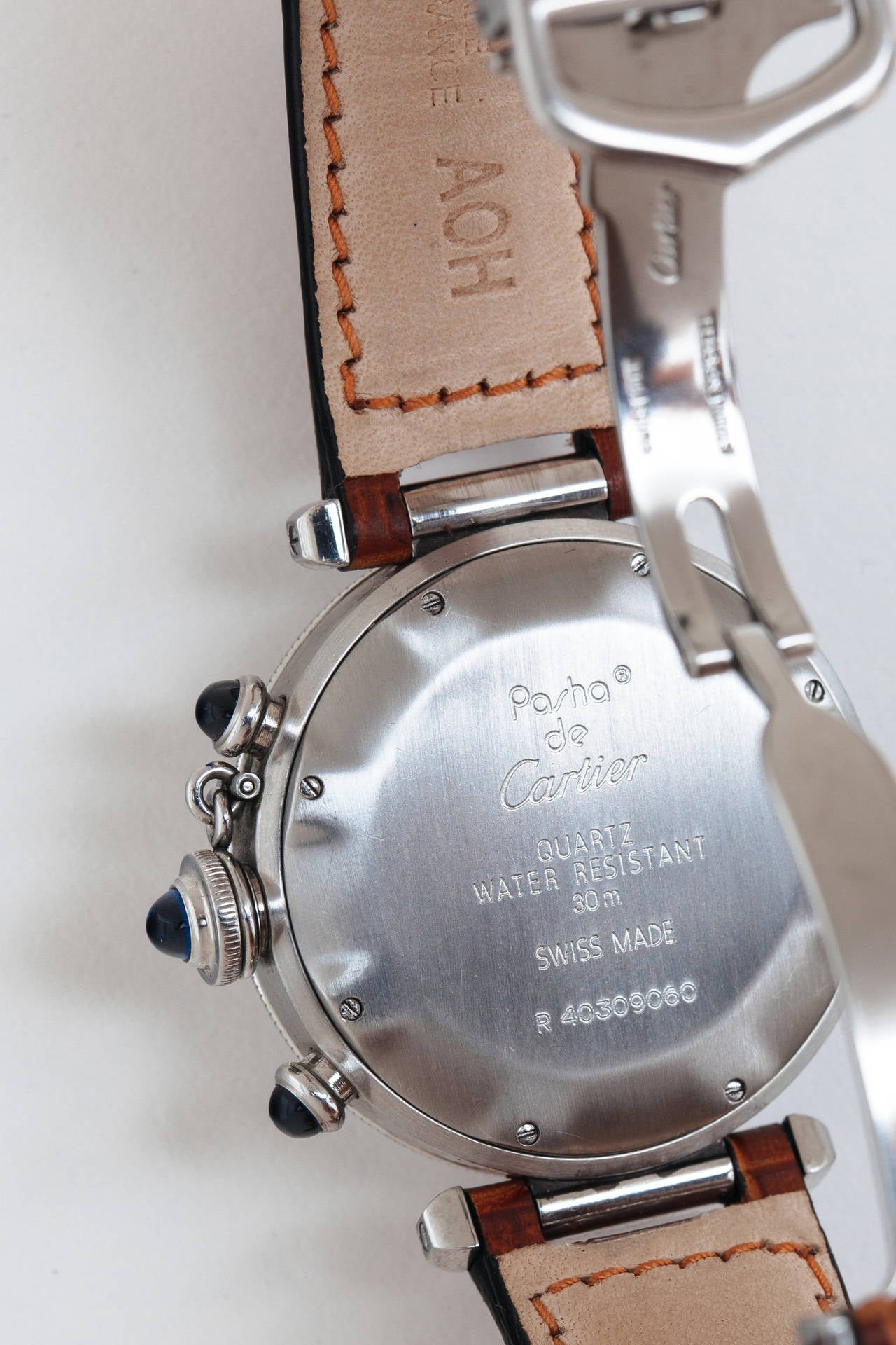 Women's or Men's Cartier Stainless Steel Pasha Chronograph with Date circa 1990s