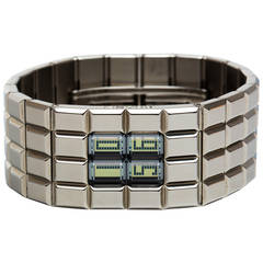 Chanel Lady's Stainless Steel Digital Braclet Watch circa 2010s