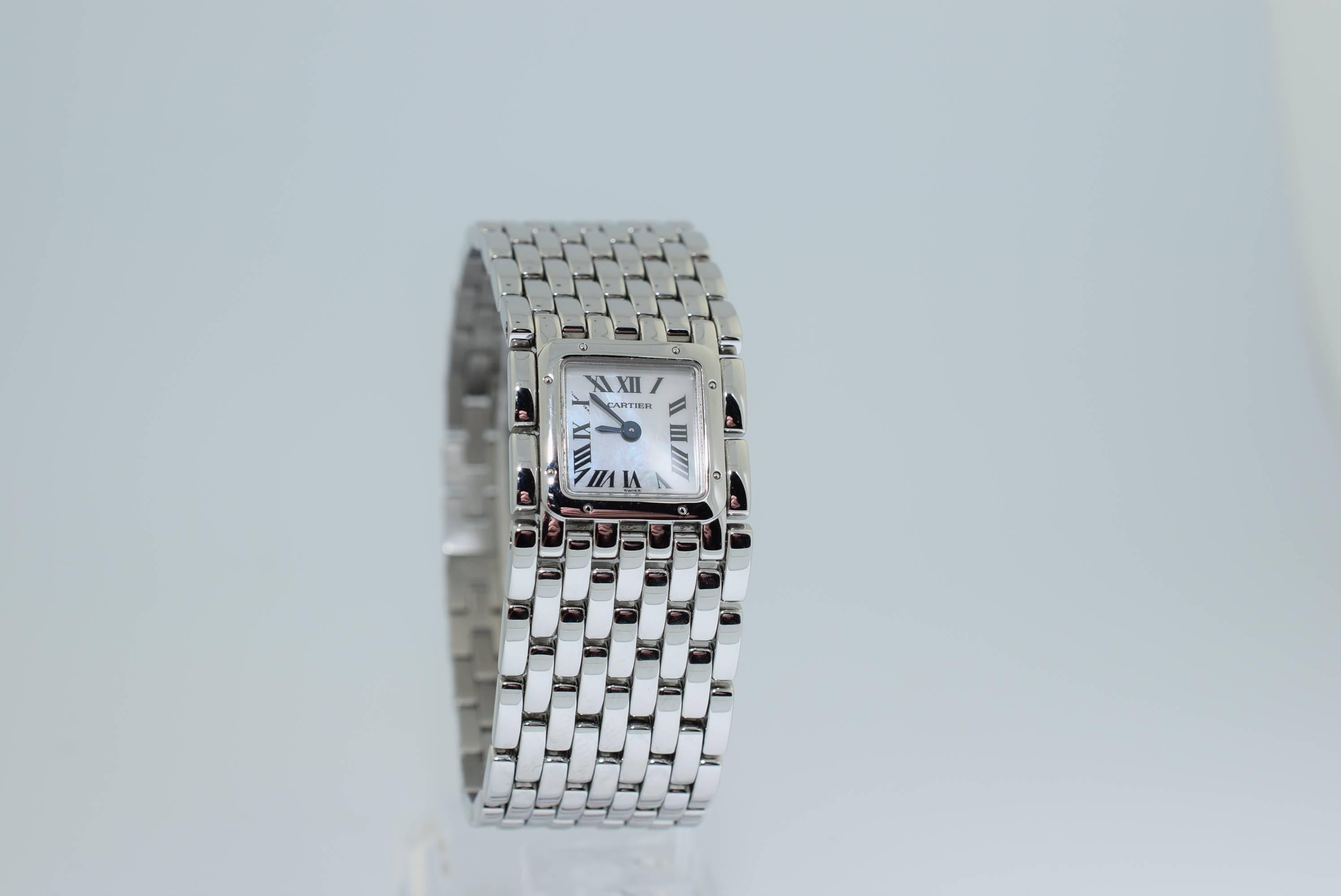 Women's Cartier Stainless Steel Rubin Bracelet Wristwatch Ref 2420