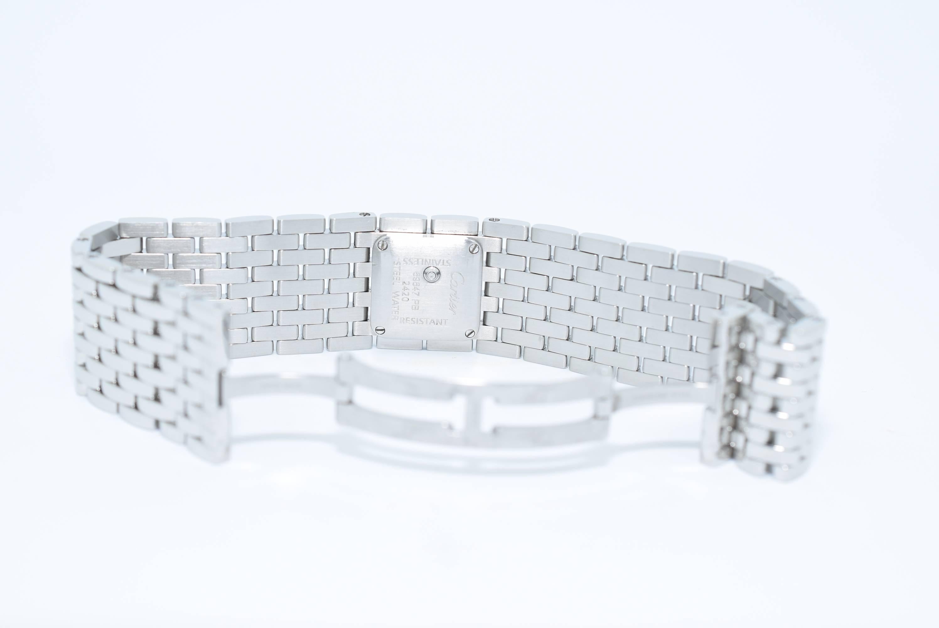 Cartier Stainless Steel Bracelet Watch .