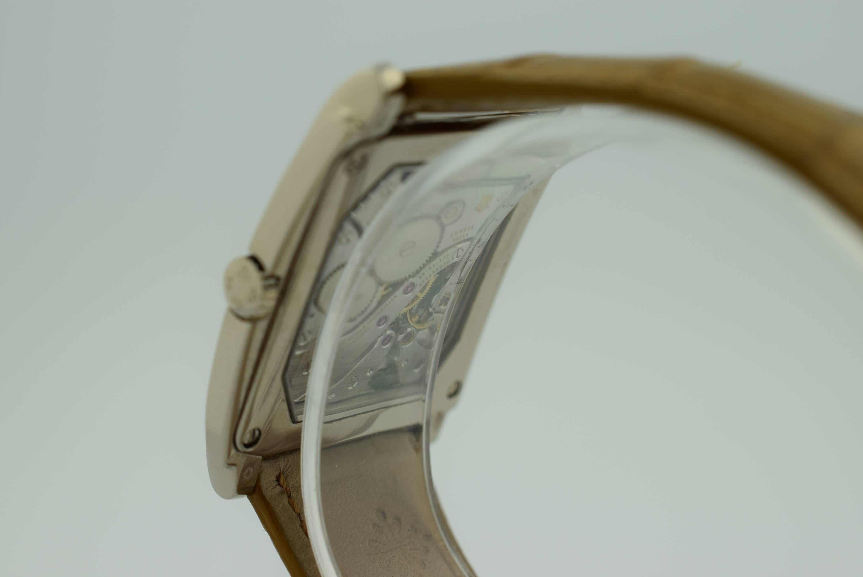 Art Deco Patek Philippe White Gold Gondolo Wristwatch Ref 5124G-001