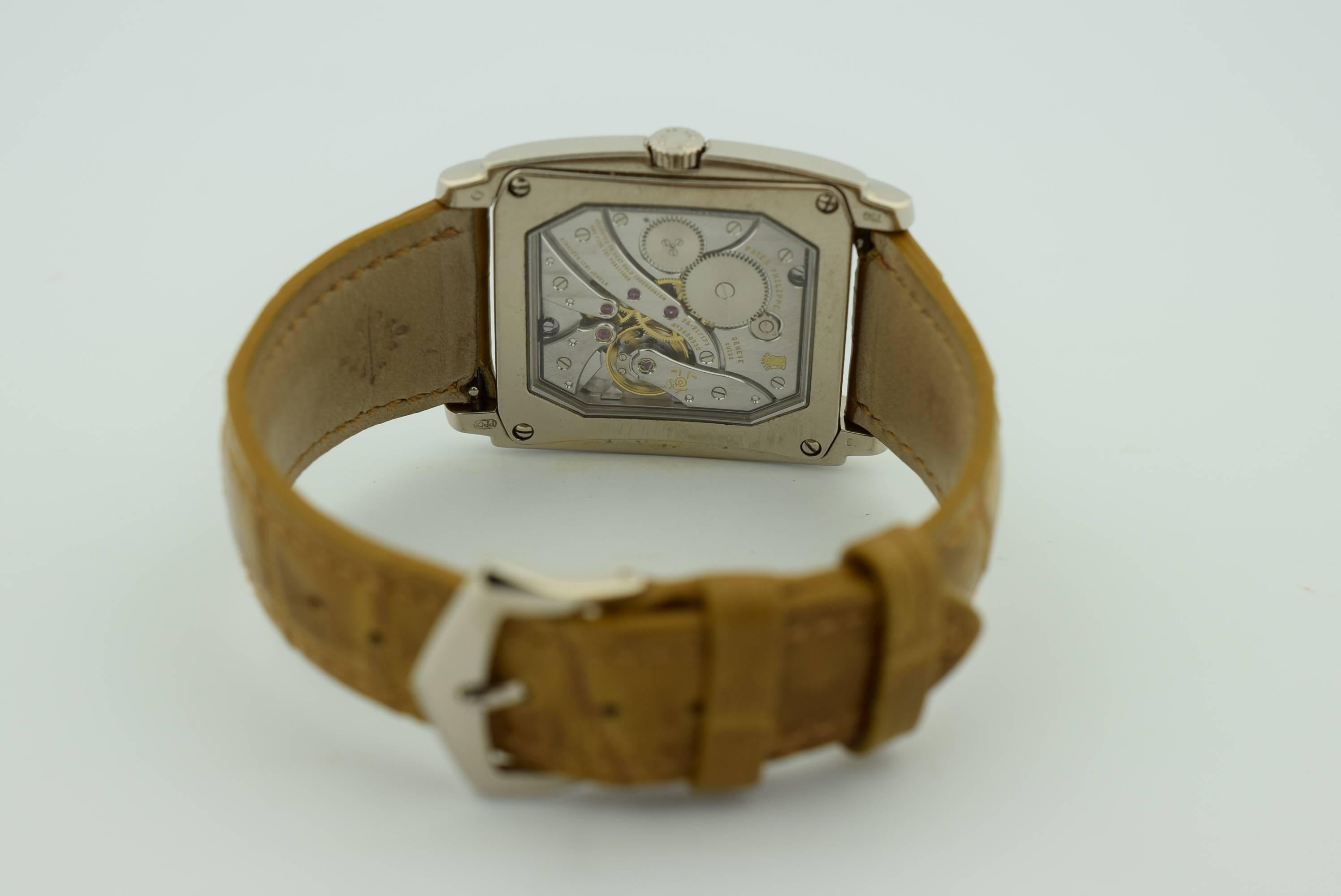 Women's or Men's Patek Philippe White Gold Gondolo Wristwatch Ref 5124G-001