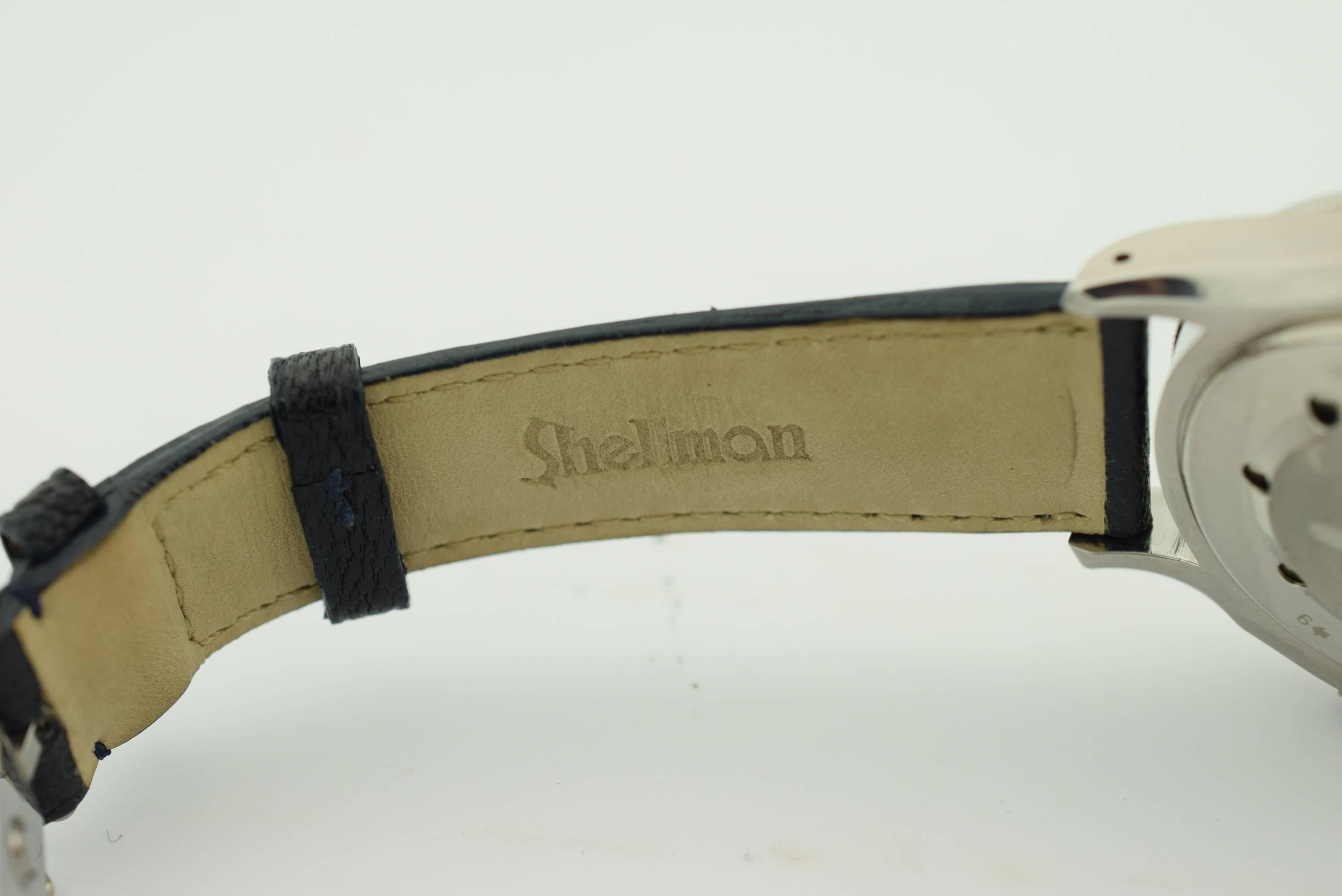 Shellman Silberblech Weltzeit Minute Repeater Quarz-Armbanduhr 3