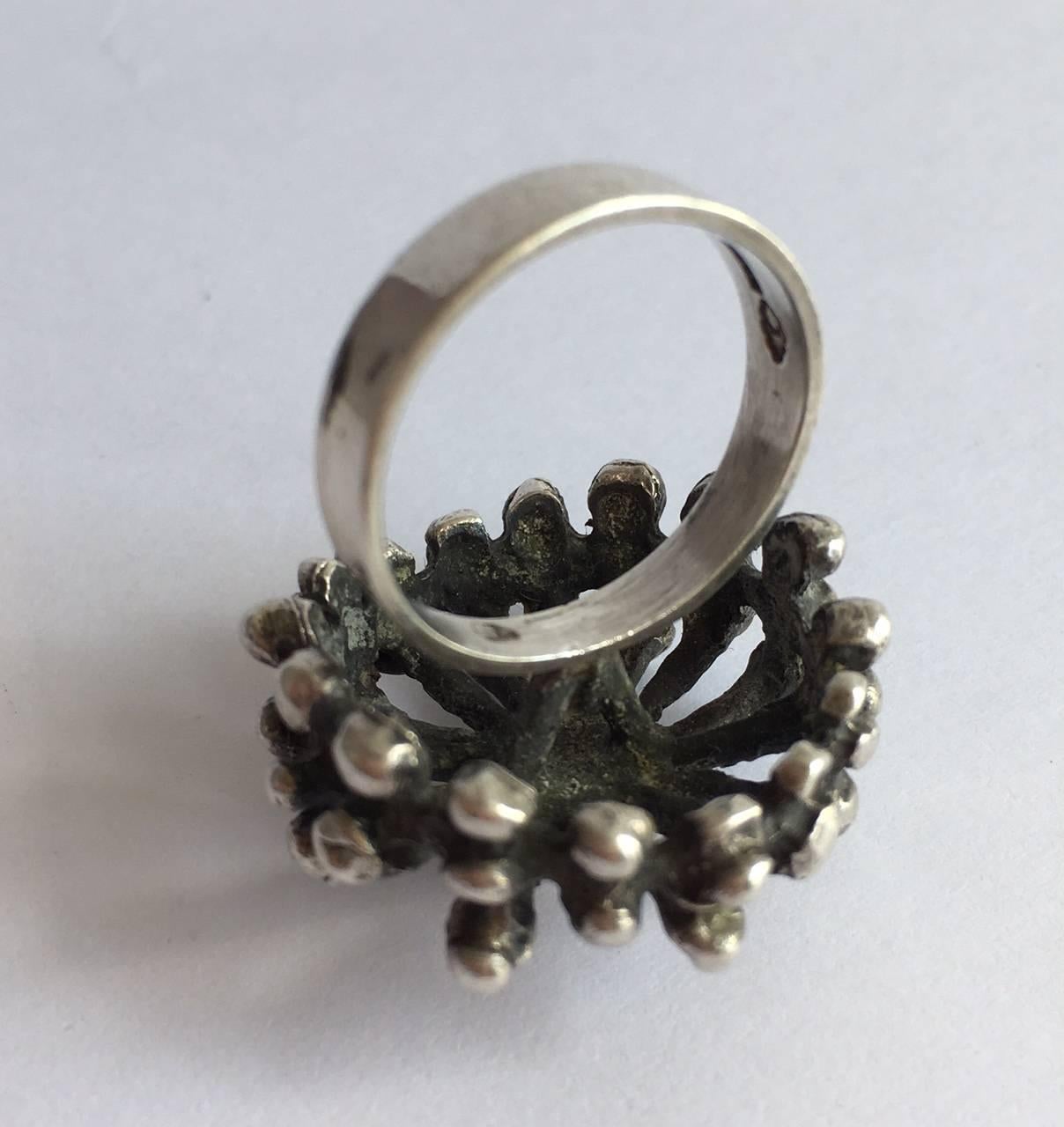 sterling silver flower ring