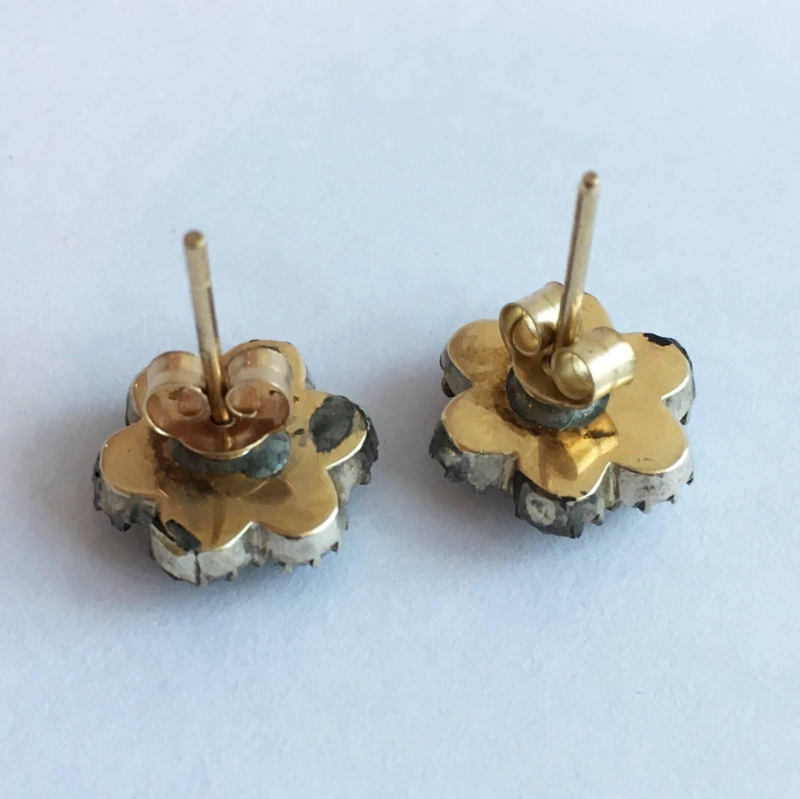 antique studs in gold