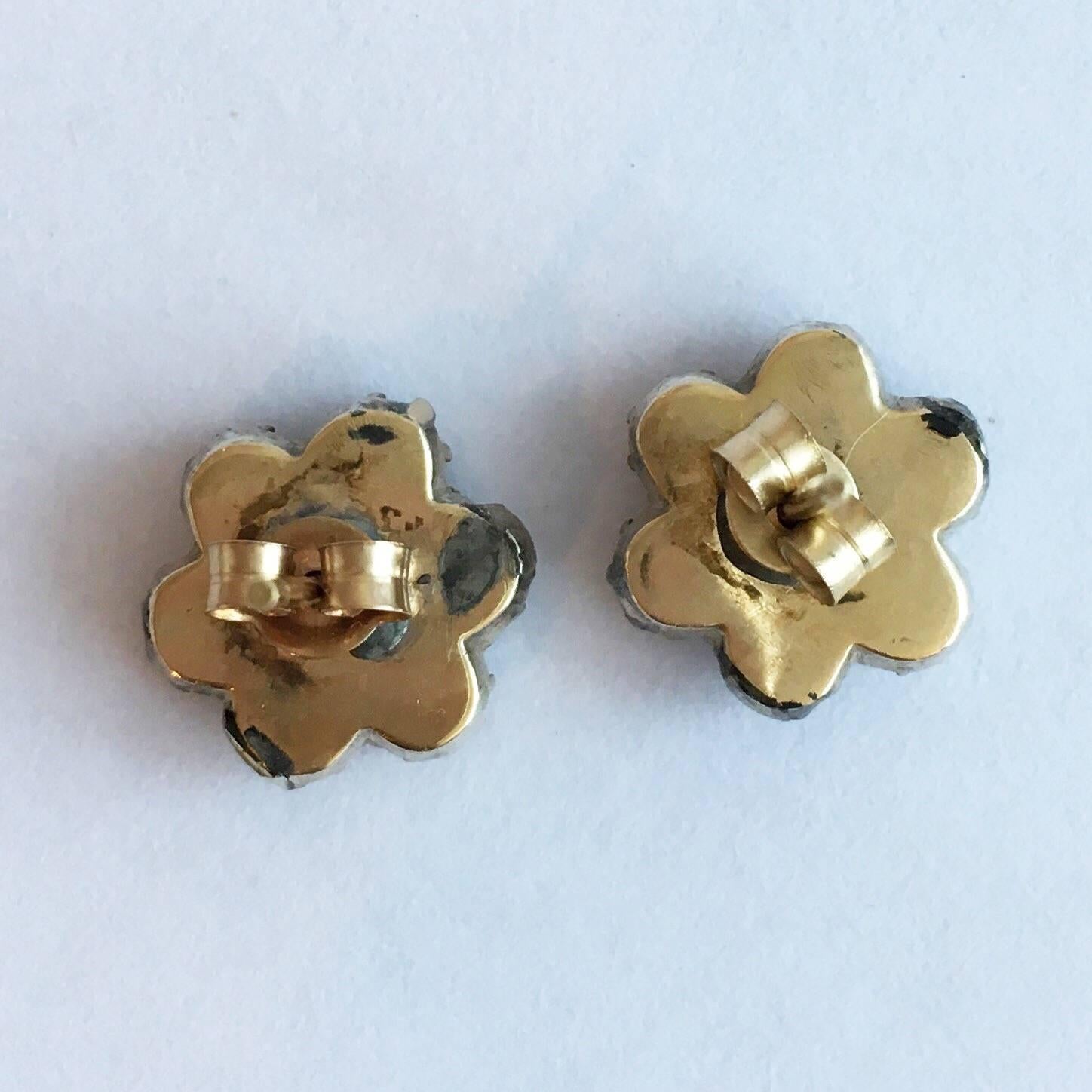 antique studs in gold