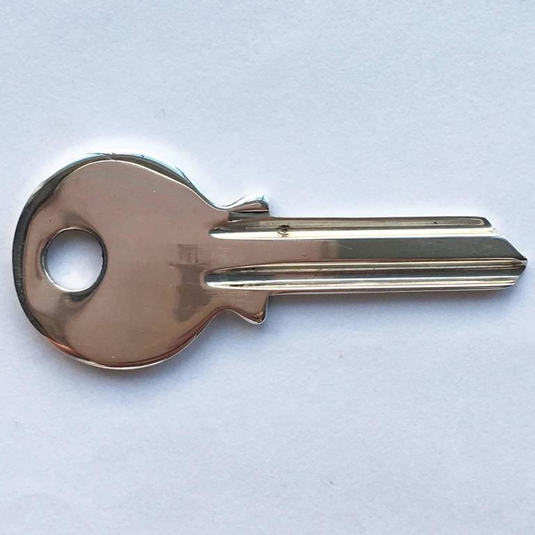 Vintage Jewelry Key Charm Sterling Silver House Key Pendant Necklace