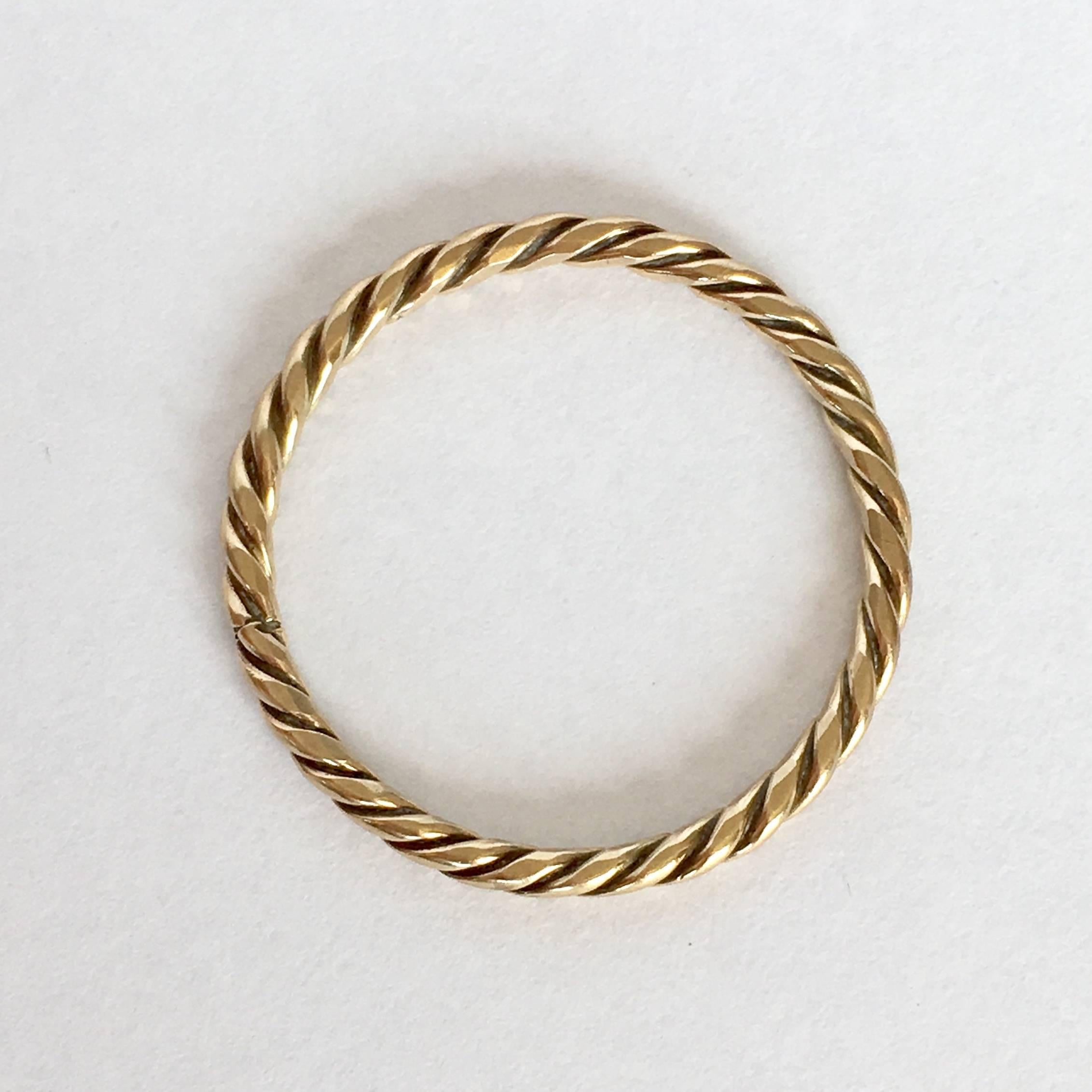 braided gold ring