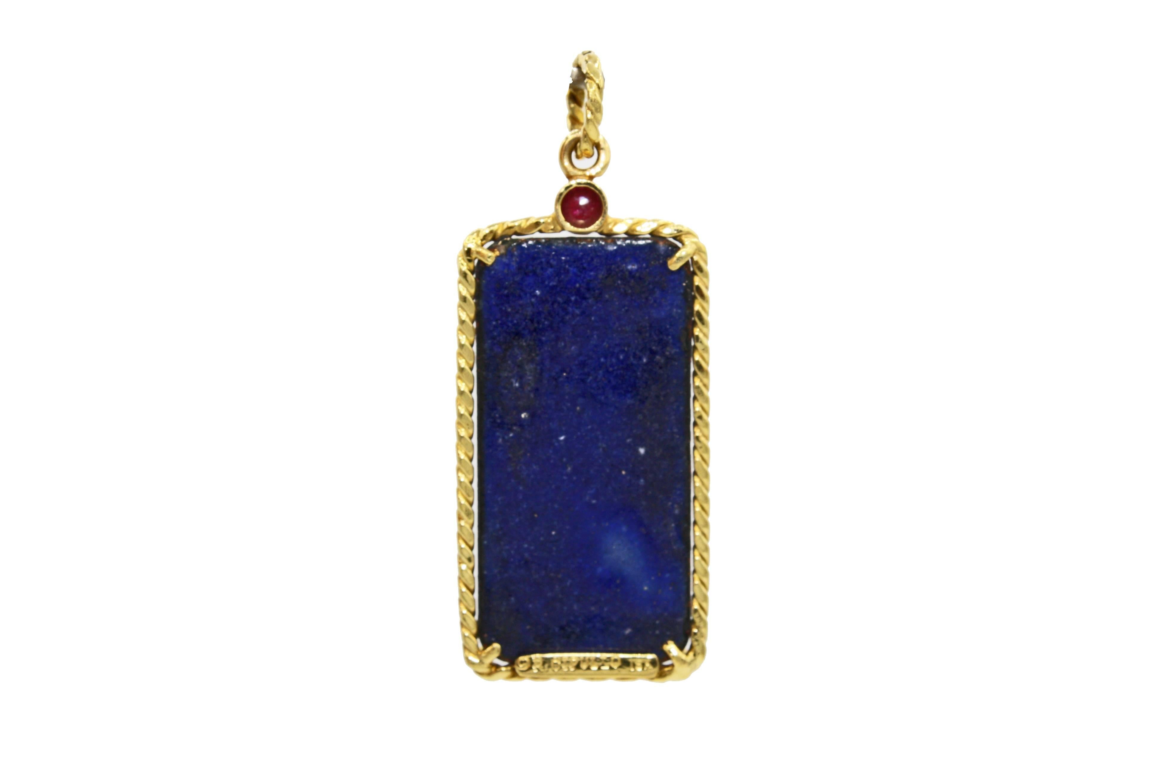 Enamel Tarot Card Pendant In New Condition In New York, NY