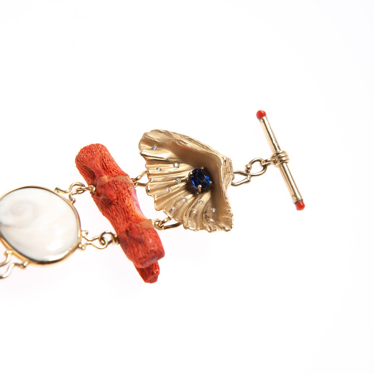 Renato Cipullo Coral Gold Bracelet For Sale at 1stDibs