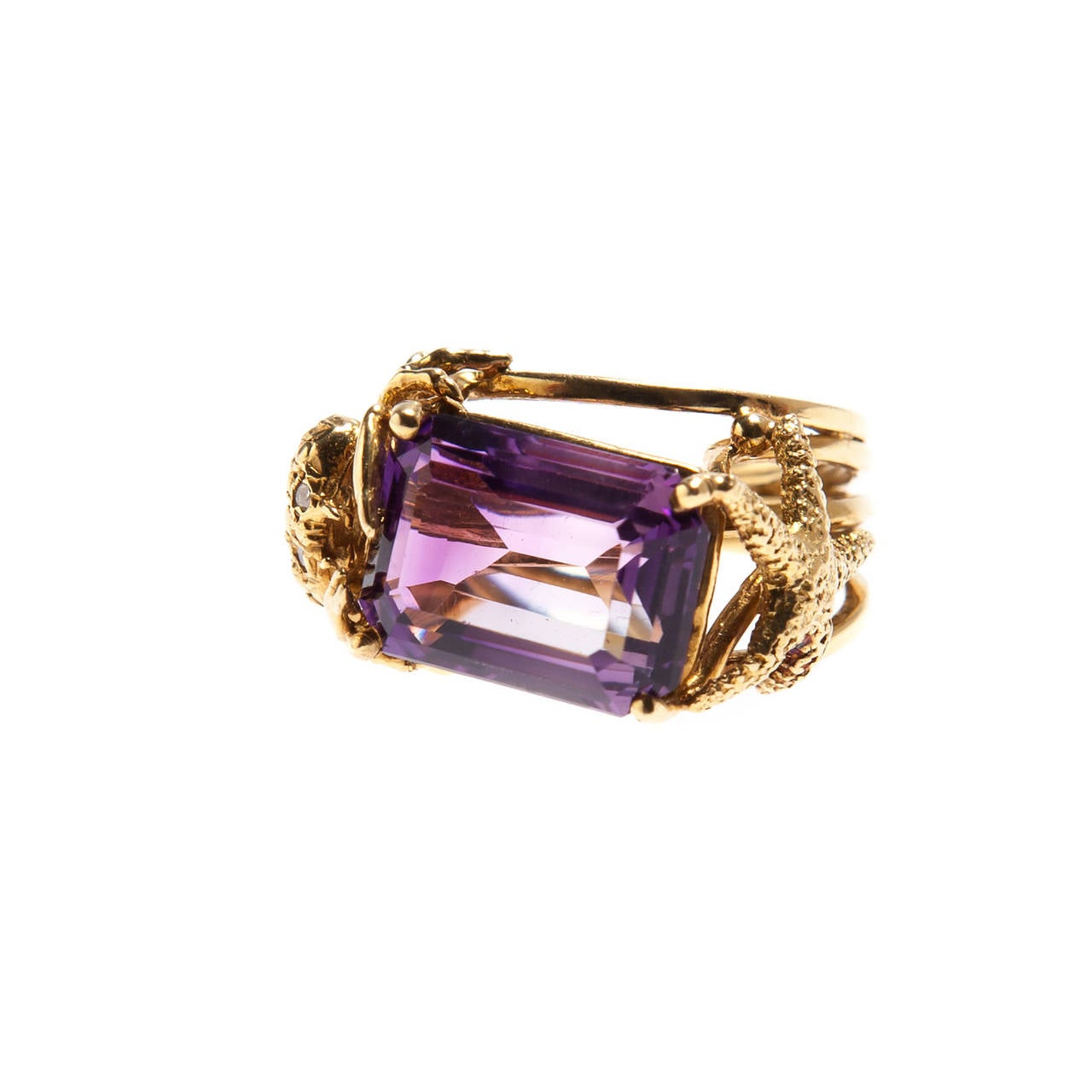 Renato Cipullo 7 Carat Amethyst Gold Ring