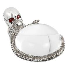 Renato Cipullo Sterling Silver and Ruby Desk Magnifier