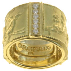 Renato Cipullo Diamond Gold Cupid Ring 8