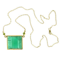 Original Art Deco Pendant with Emeralds Antique Original Art Deco Pendant with Emeralds