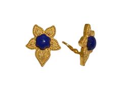 Renato Cipullo Lapis Yellow Gold Flower Earrings