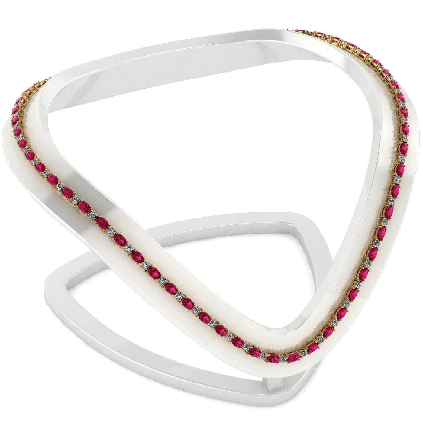 INTRODUCING OUR STUNNING RUBY AND DIAMOND TENNIS NECKLACE

Beautiful and precious! Passionate ruby is a sacred gem of the sun. It is symbolizing love, confidence and status. Discover the natural beauty of this mysterious gemstone with our chic and