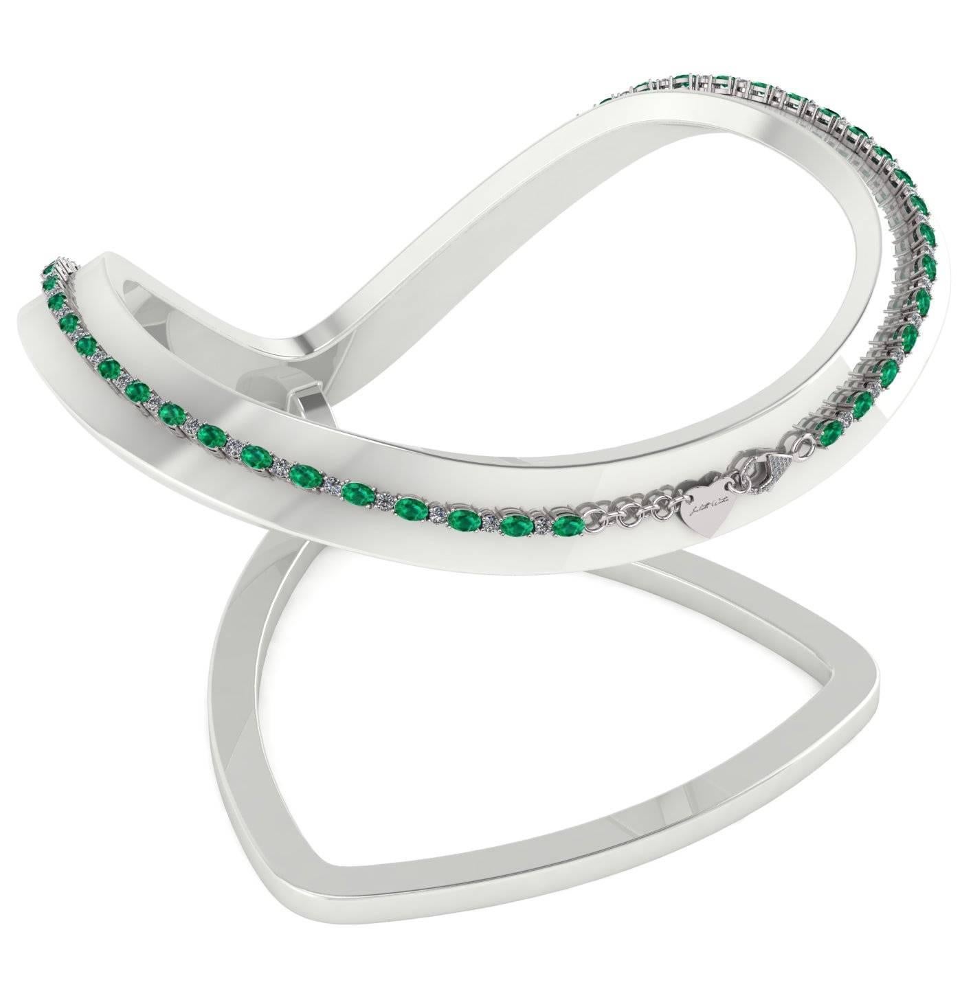 emerald tennis necklace