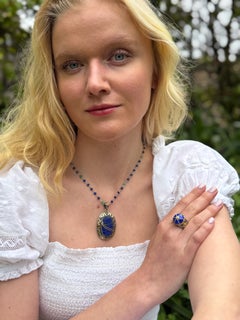 Emma Chapman Lapislazzuli Tsavorite Diamante  Ciondolo in oro giallo 18 carati A. Silver